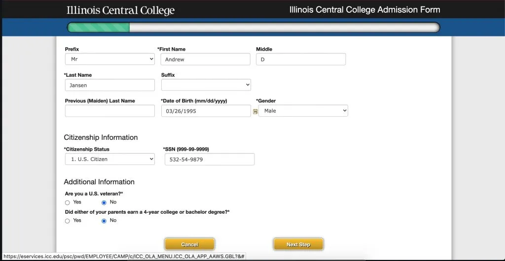 Illinois Central College Sign Up to Create an Edu Email Account