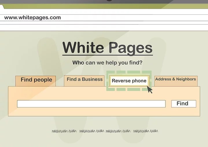Reverse Phone Page on White Pages