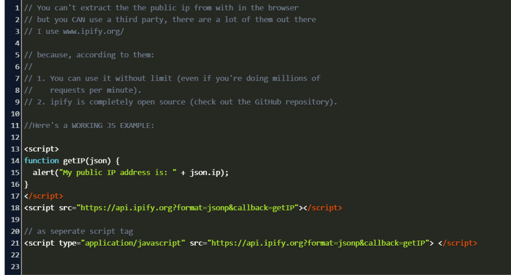 Use JavaScript to Find Omegle IP Address