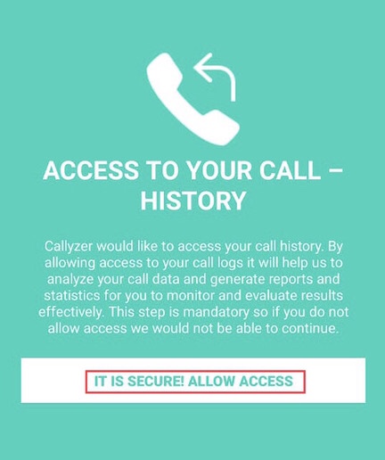 Give access to Callyzer App