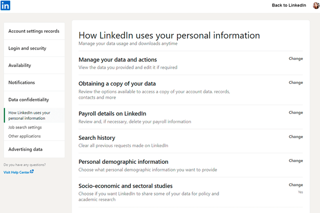 How LinkedIn uses your personal information